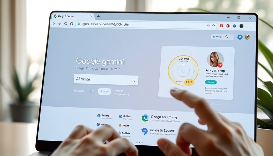 Google Chrome with Google Gemini AI integration interface