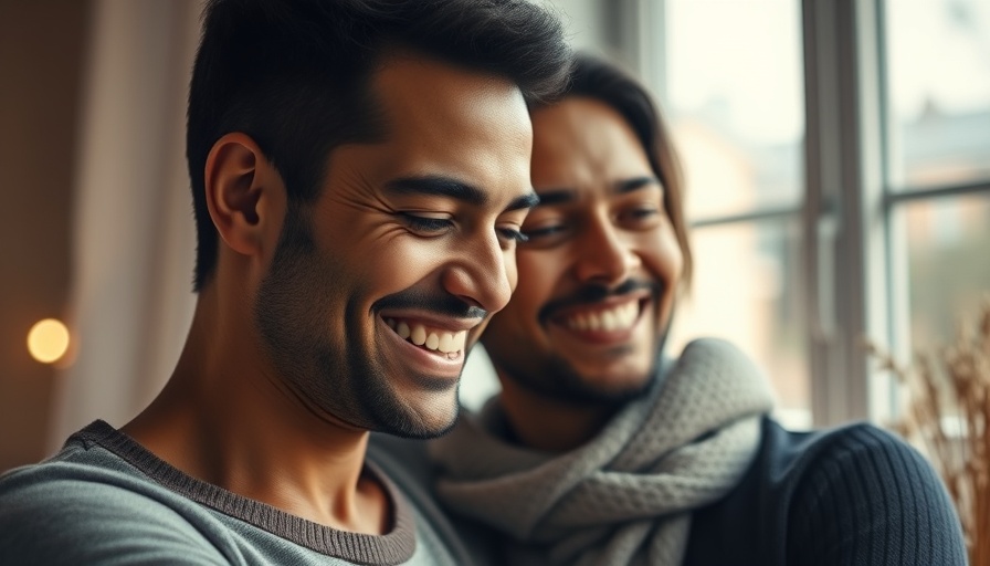 Hope for Infertility: couple embracing with warm smiles, blurred window in background.