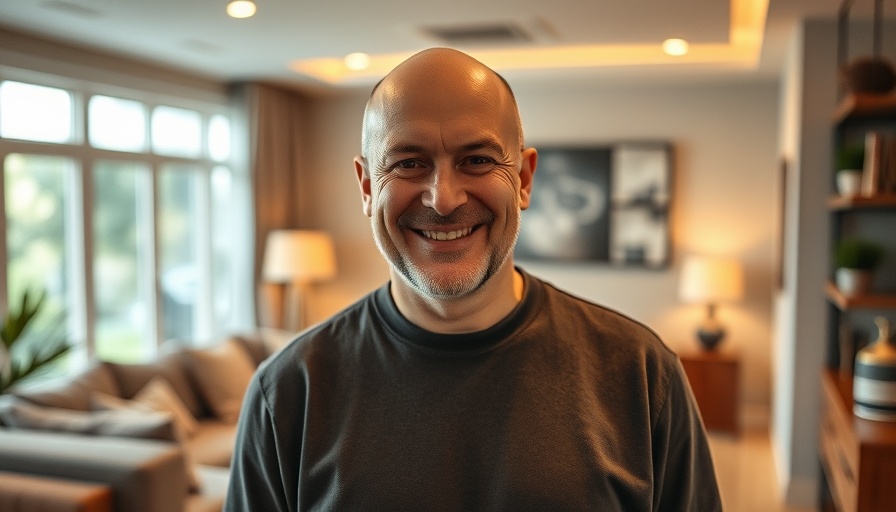 Middle-aged man smiling while discussing selling your home.