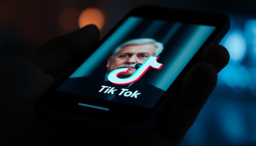 Politician on TikTok app, symbolizing U.S.-controlled TikTok algorithm.