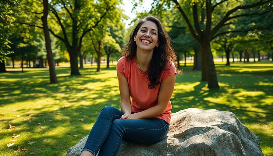 Smiling woman in a park embodying God’s Perfect Plan in Adversity.