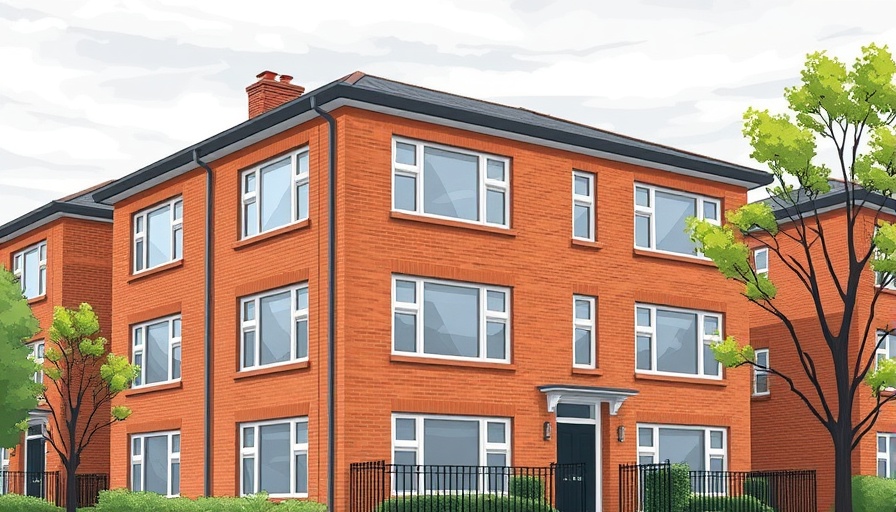 Illustrated modern residential building for Wokingham development funding.