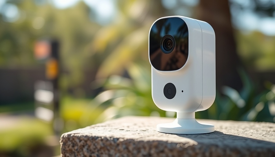 Blink security camera facing forward outdoors.