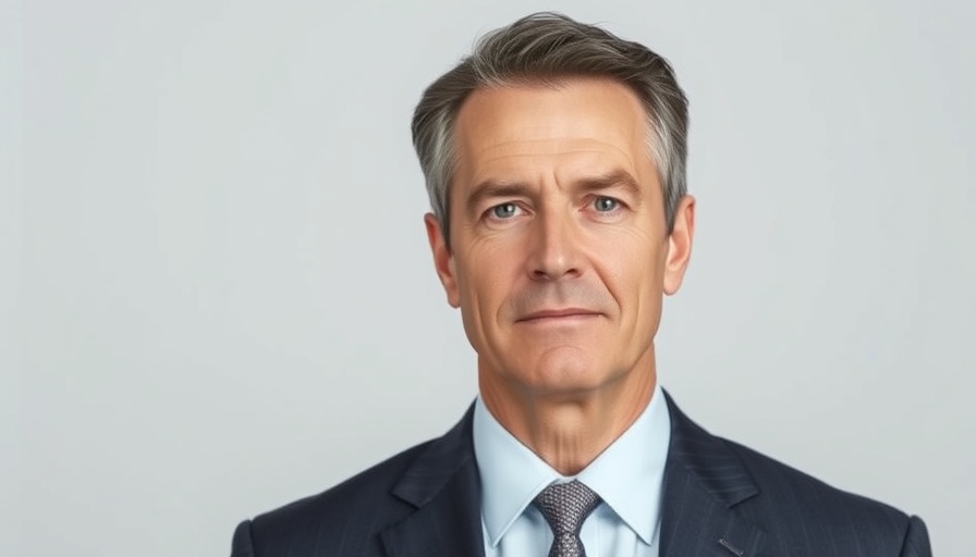 Portrait of mature businessman in a suit for UK housebuilding skilled labor shortage article.