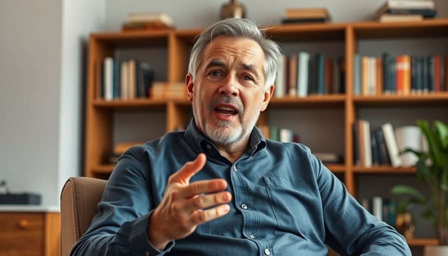 Enthusiastic man discussing how to beat the Disney+ price hike in a cozy room.