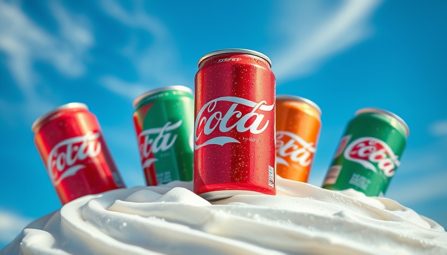 Soda cans featuring the dirty soda trend on whipped cream.