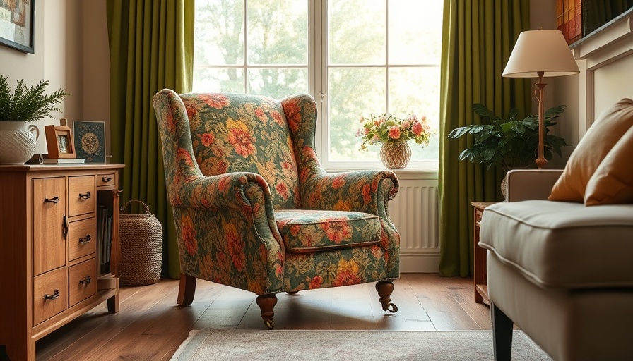 Dunelm William Morris Snuggle Chair in cozy living room