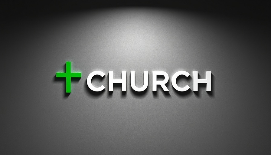 Church logo emphasizing Bible preaching with modern design.