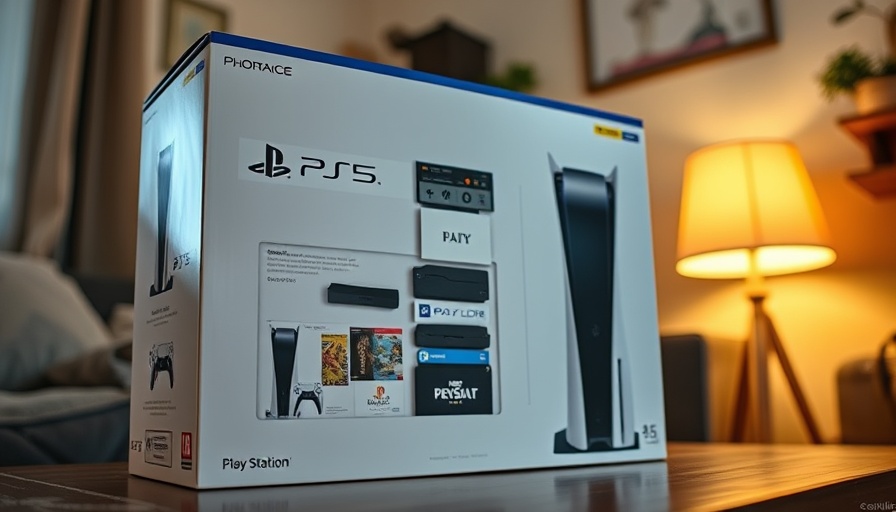 PS5 Digital Edition box emphasizing storage reduction impact in a cozy room.