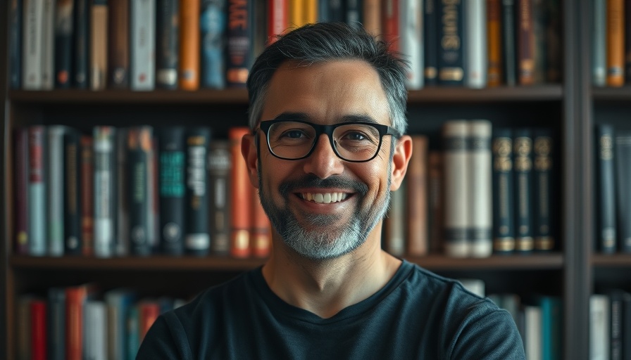 Smiling man in front of bookshelf, 'Time to Save the Christians' text.