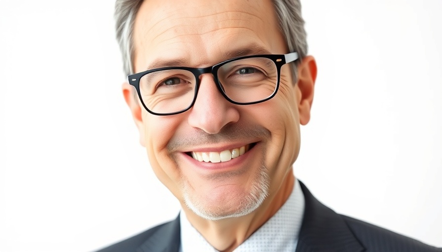 Professional man in suit smiling, related to human-first automation in estate agency.