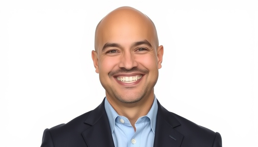 Portrait of a bald man in a suit smiling confidently.