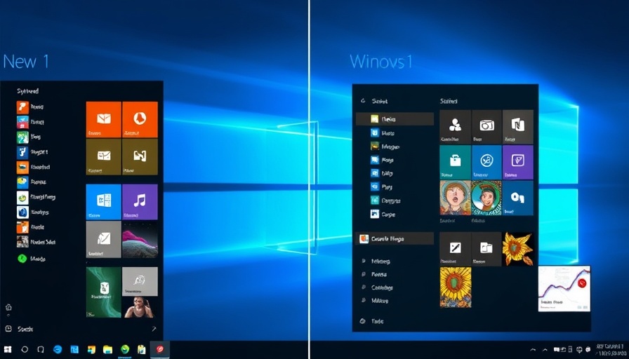 Windows 11 25H2 update showcasing new and old Start menu designs.