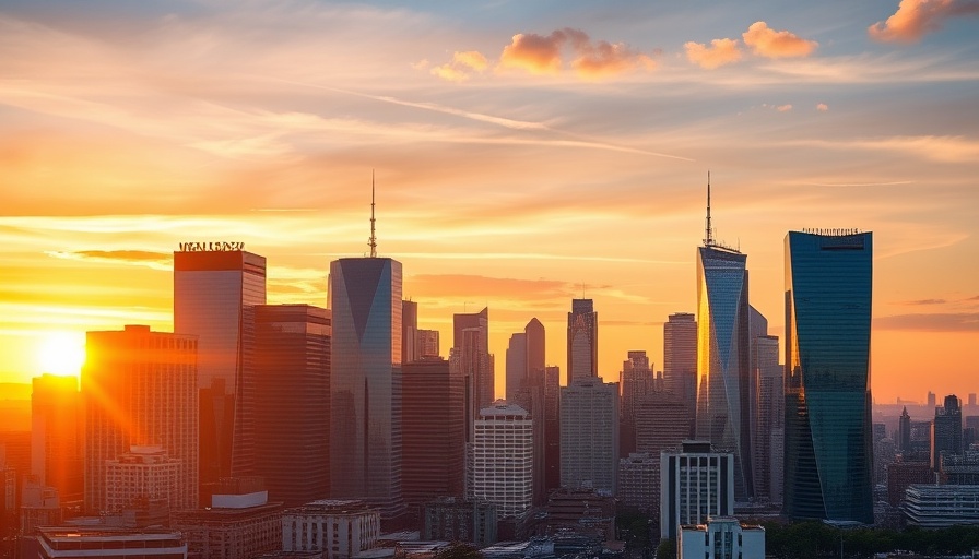 Conceptual image of vibrant city skyline at dawn representing business revival.