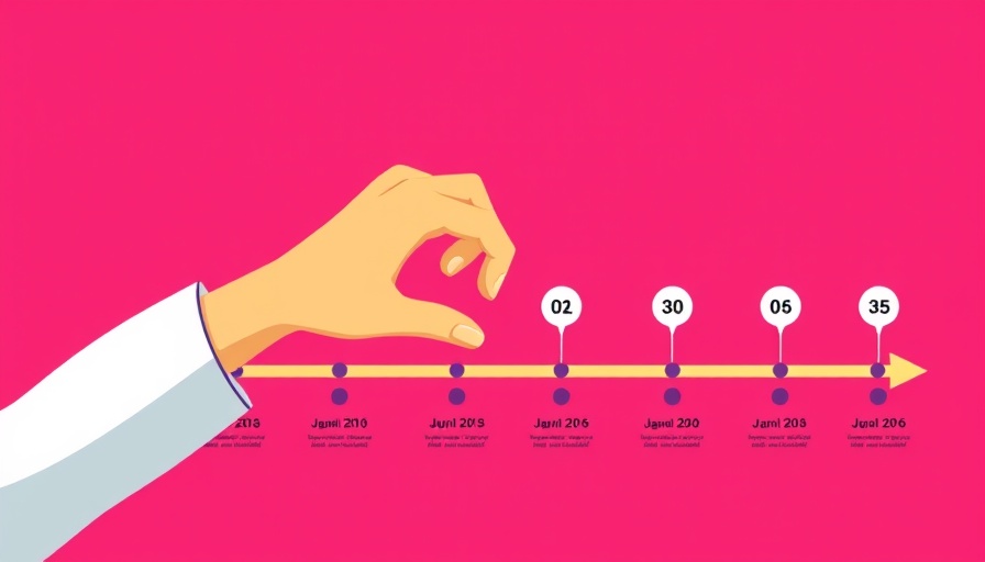 Applying for Breathing Space timeline illustration with hand placing marker.