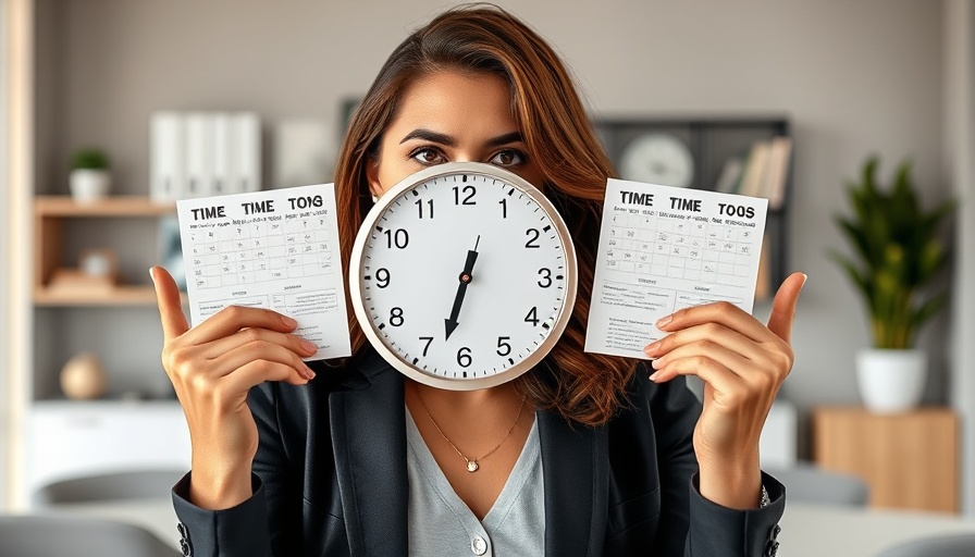 Time management habits illustrated by a woman presenting busy and productive schedules.