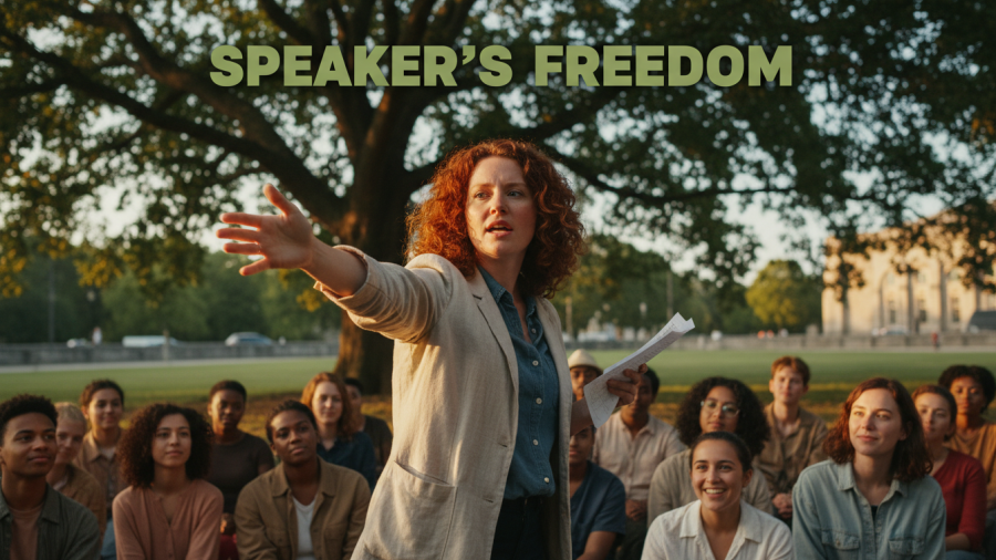 Passionate orator sharing insights on the historical significance of Hyde Park.