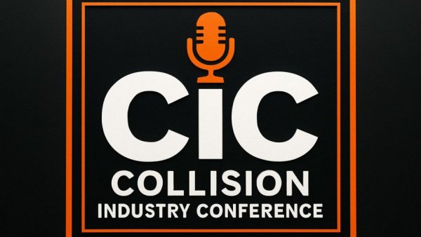 SAE J3262 Definitions: Collision Industry Conference logo with a microphone.