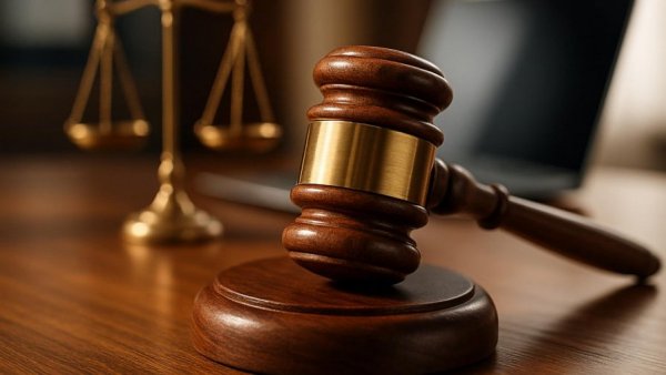 Gavel and justice scales symbolize GEICO lawsuit over insurance practices.