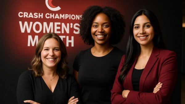Women of Crash Champions campaign banner celebrates Women's Month.