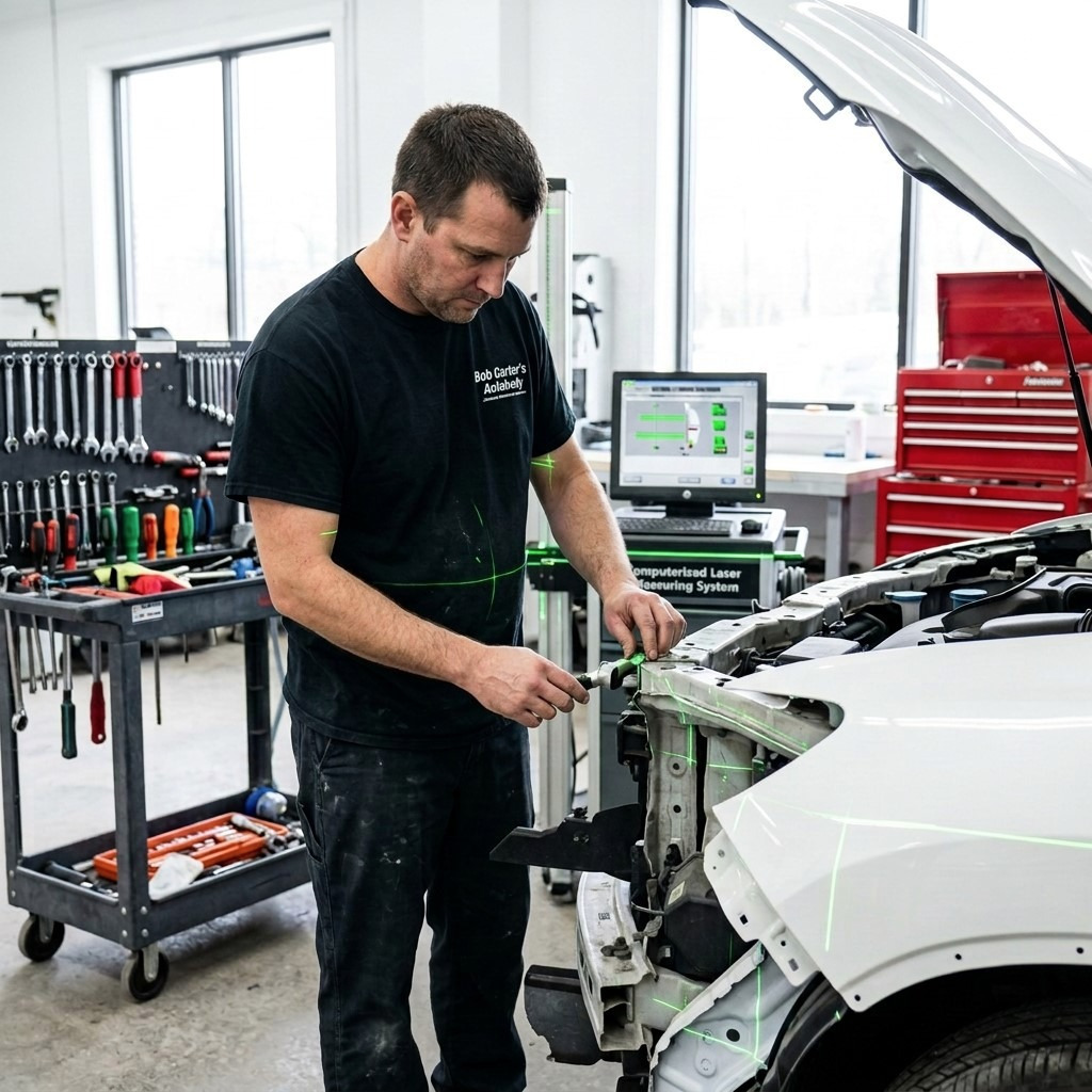 performing high-tech front end collision repair near Downers Grove IL at Bob Carter's Auto Body