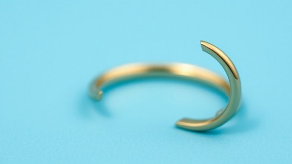 Gold wedding ring recovery with a hook.