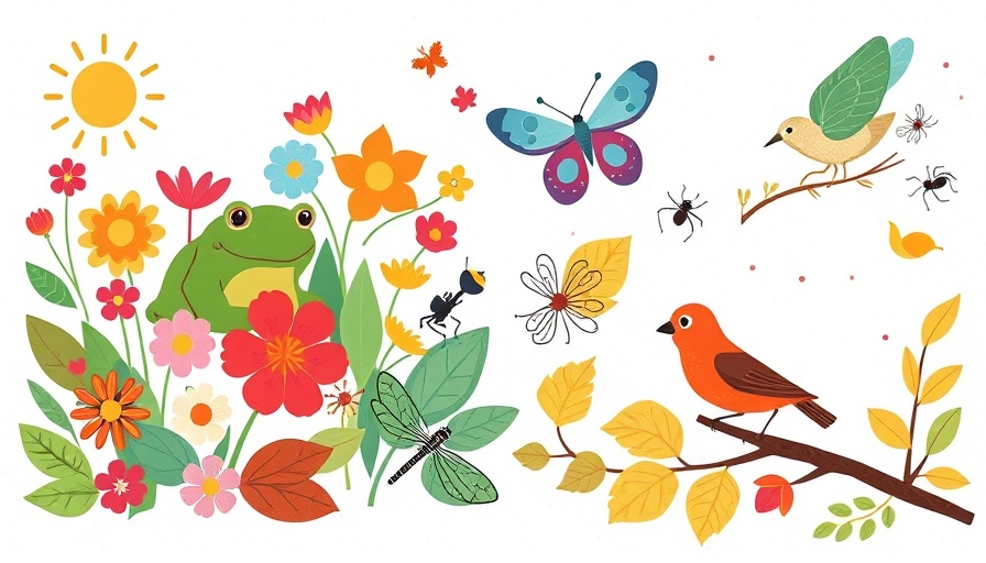 Illustration showing importance of phenology in gardening across seasons.
