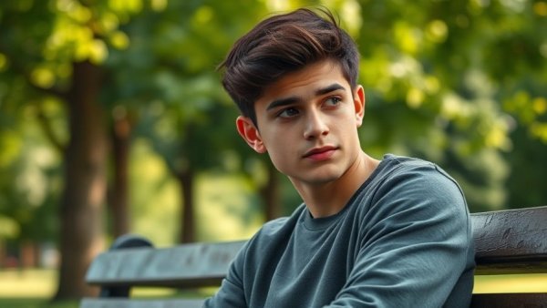 Thoughtful man contemplating on park bench, understanding anxiety as your intuition.