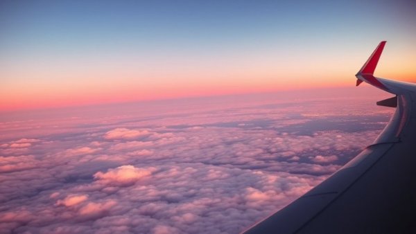 Serene sunset view from airplane reflecting the 'city that resonates with your life story.'