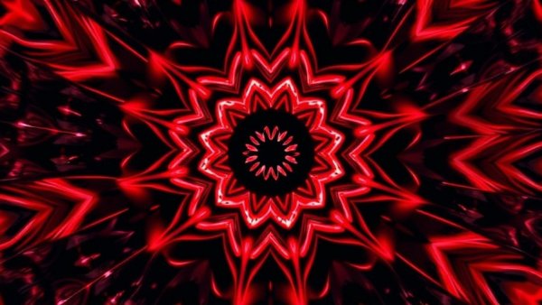 396 Hz + 4 Hz Nervous System Reset fractal design in red and black.