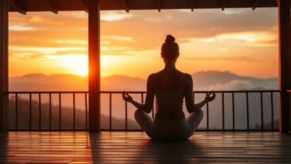 Deep Calm scene for a quiet evening meditation at sunset.