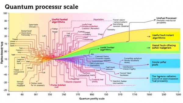 Quantum physics graph illustrating processor scale progression.