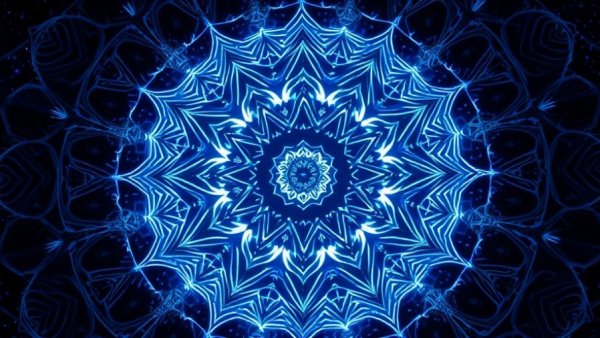 Intricate geometric pattern representing 432 Hz and 4 Hz healing energy.