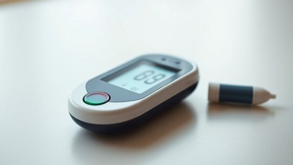 Blood glucose meter on table for insulin resistance.