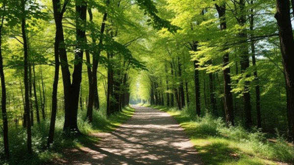 Benefits of walking every day in a scenic forest pathway.