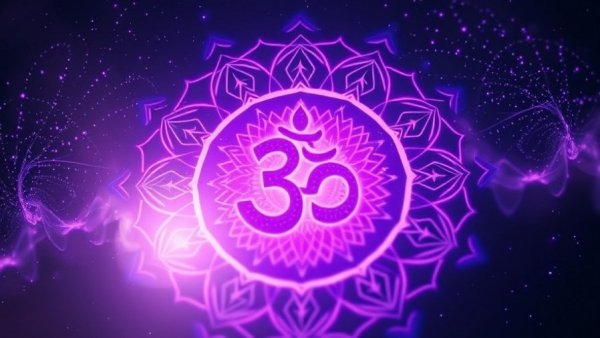 Binaural Beats and Crown Chakra visualization with purple mandala.