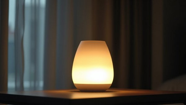 Modern gradient night lamp as a calming sleep solution.