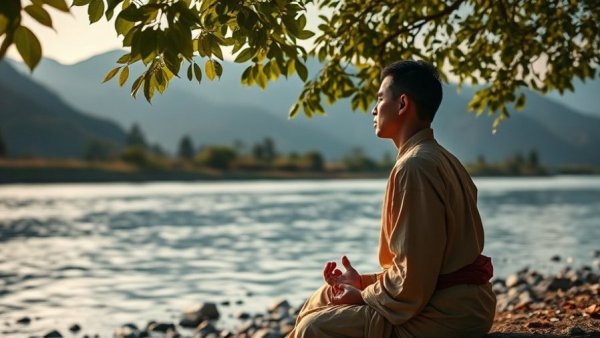 Meditation for Yoga Music and Mindfulness by scenic riverbank