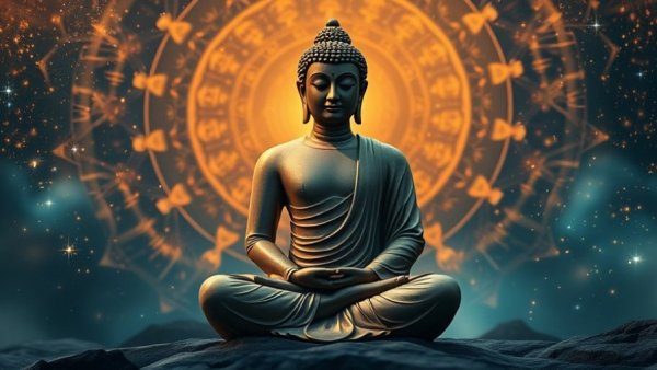 OM Chanting 432 Hz Meditation with a serene meditating Buddha.