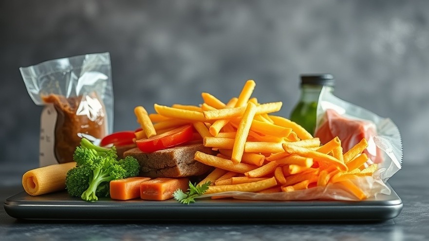 Processed food highlighting toxic food contaminants and health risks of heavy metals.