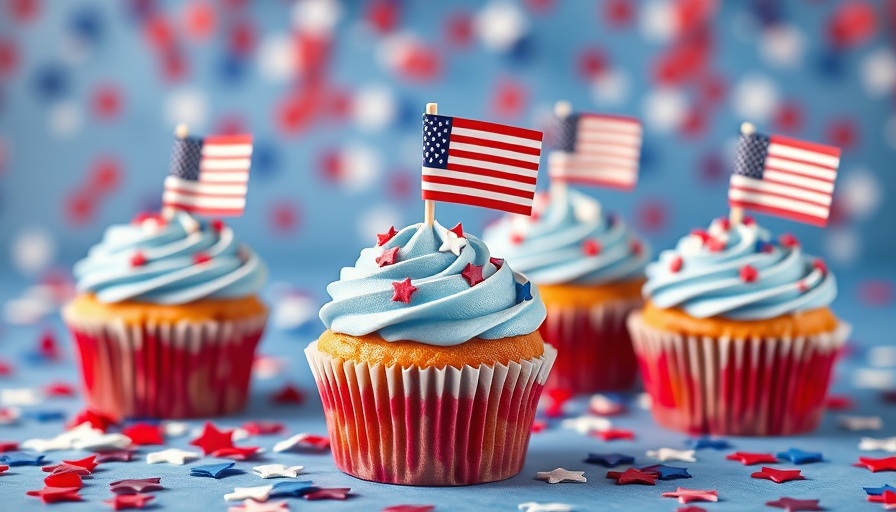 Easy 4th of July desserts with festive cupcakes.
