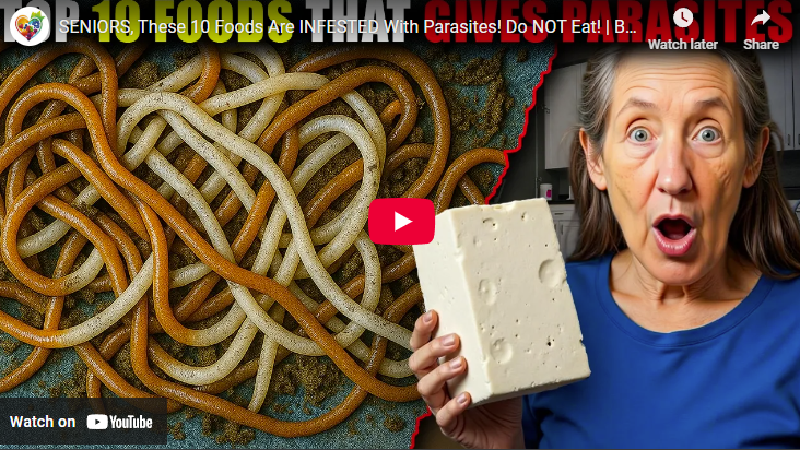 Foods infested with parasites surprising woman holding cheese.