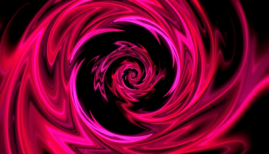 111 Hz Spiritual Awakening fractal design with vibrant red spirals.
