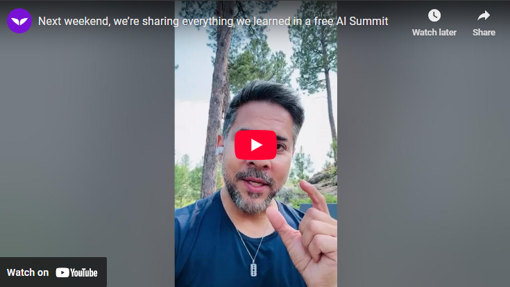 AI for Personal Growth concept with man gesturing outdoors.