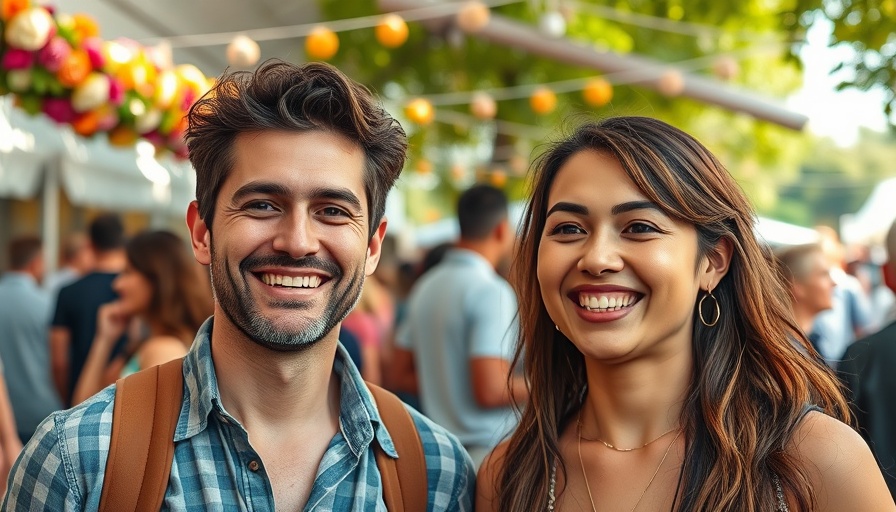 Great American Farmers Market event with smiling attendees.