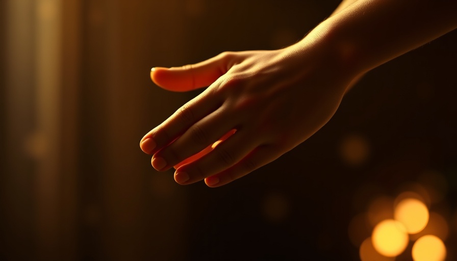 Hands reaching in warm glow symbolizing 639 Hz attract love.