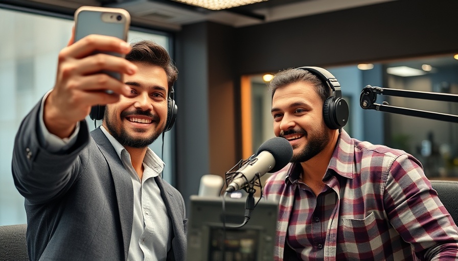 Two professionals in a modern radio studio, highlighting importance of consistency.
