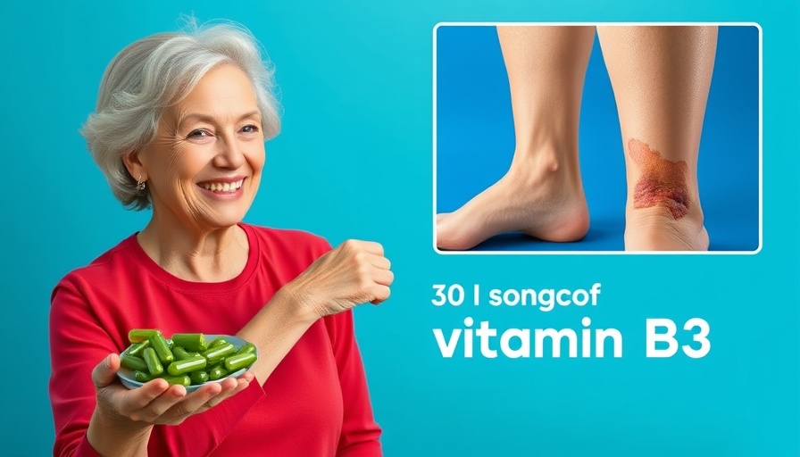 Vitamin B3 dissolves blood clots instructional image with capsules.