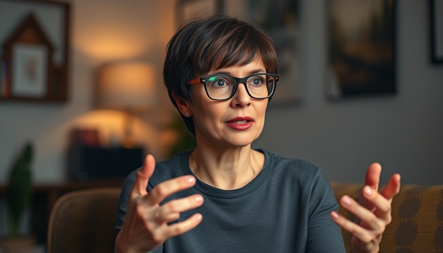 Woman discussing causes of mental illness in a video.