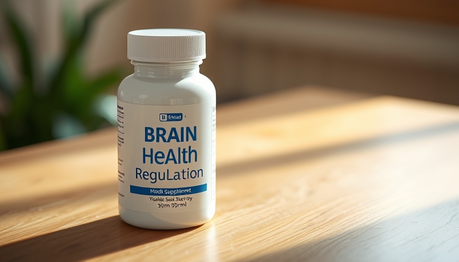 Nootropic supplement for mental health on a wooden table.